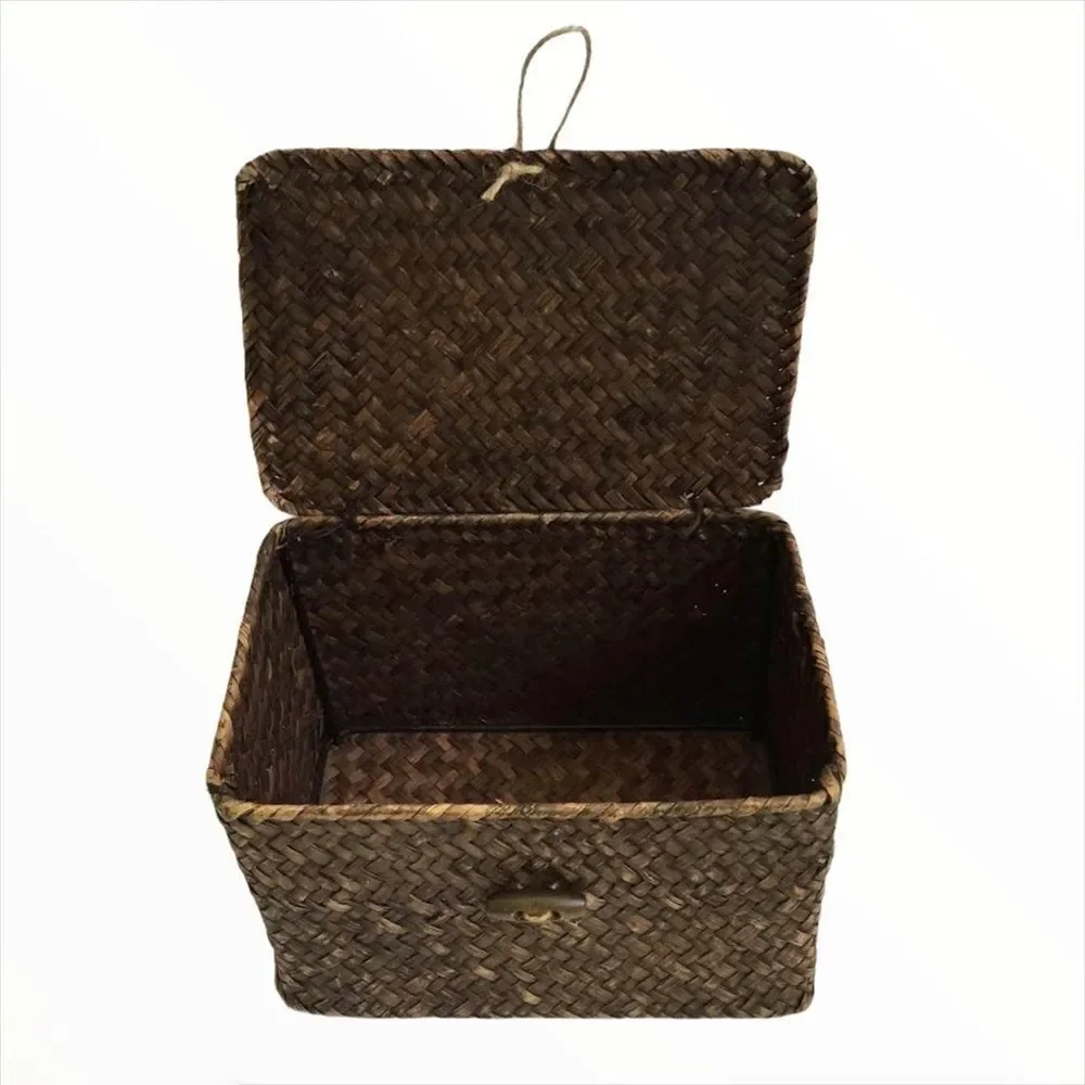 Boho Brown Rattan Box